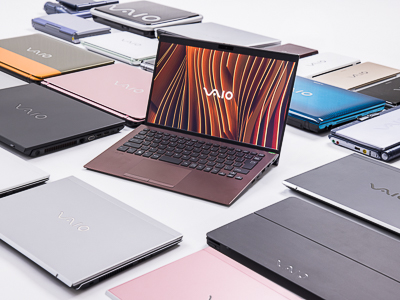 25年分のVAIOが大集合。めったに見れない写真です
