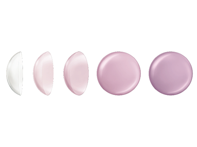 光に合わせてコンタクトレンズの色が変化