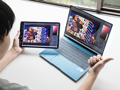 パソコンとタブレットがミラーリングできるの、すごい便利なんですけど